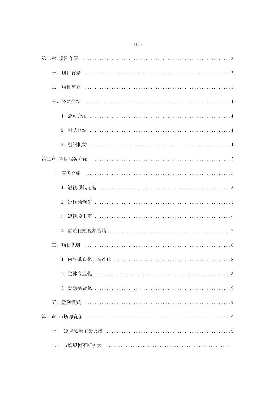 短视频及电商运营项目融资商业计划书_第2页