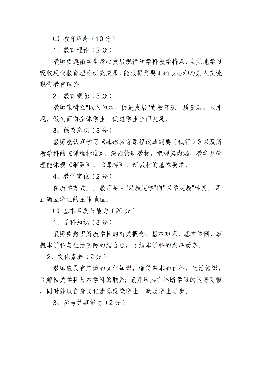 教师综合素质评价实施方案_第2页