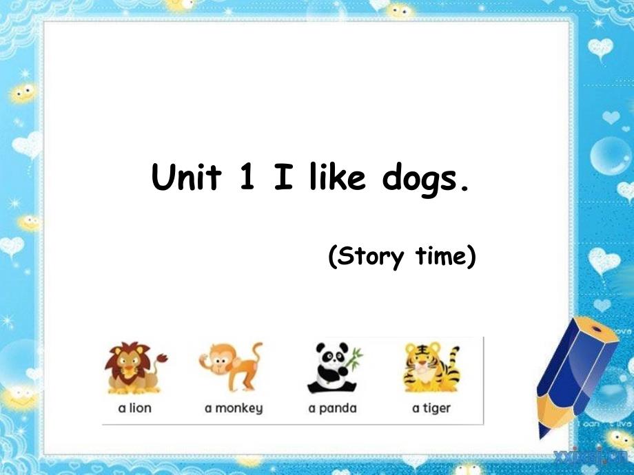 2013牛津苏教四上《unit 1 i like dogs》课件_第1页