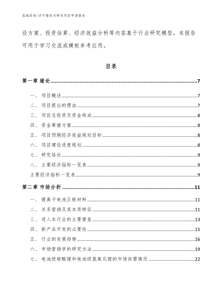 济宁锂技术研发项目申请报告范文参考_第2页
