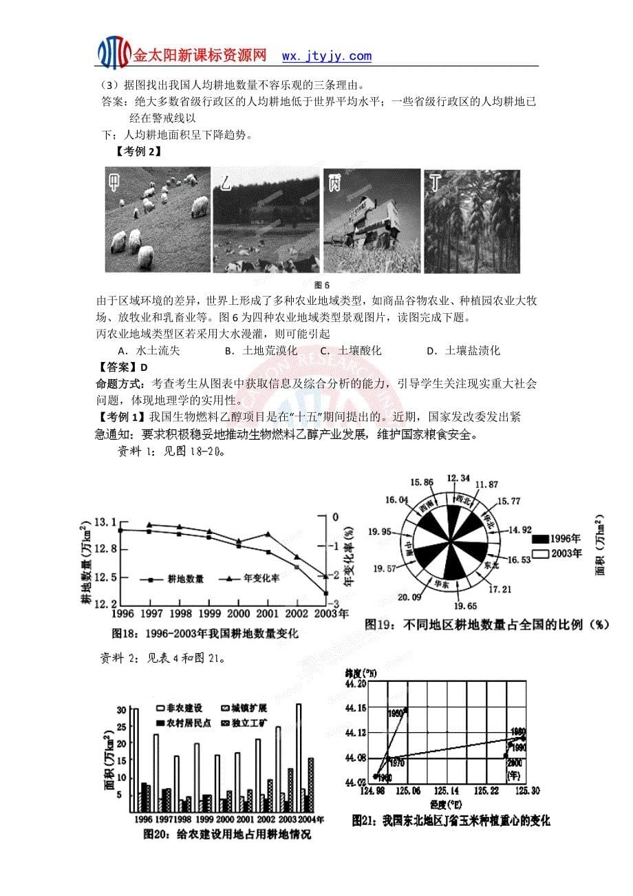 2013届高考地理艺术体育生二轮专题完全突破：11产业活动与地理环境（练习）_第5页