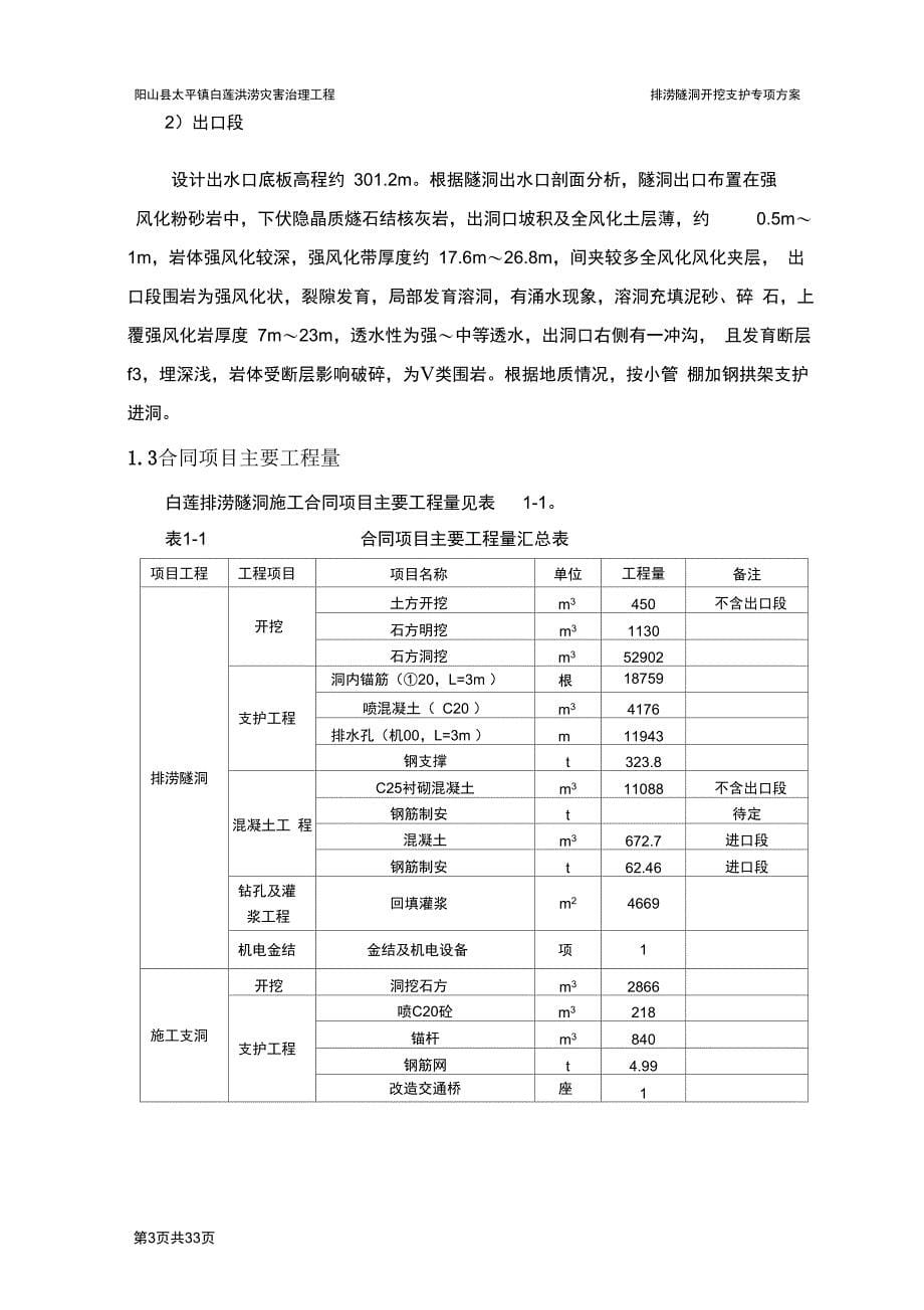 排涝隧洞开挖支护专项方案_第5页