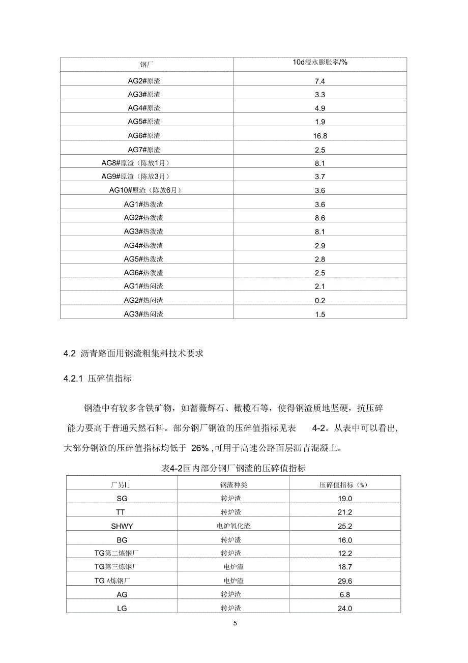 《国家标准》《道路用钢渣》国家标准编制说明_第5页