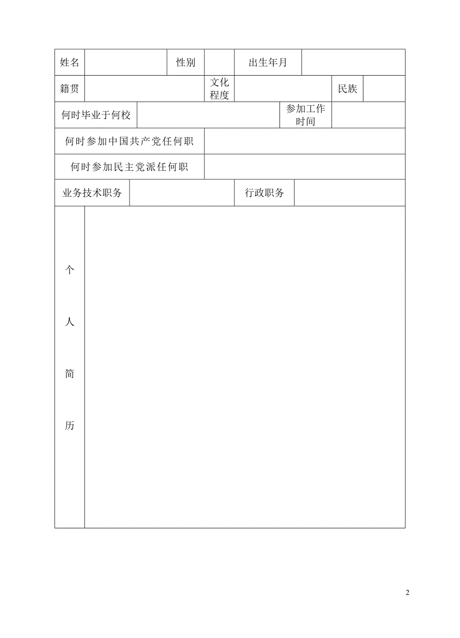 医德医风考核档案表_第2页