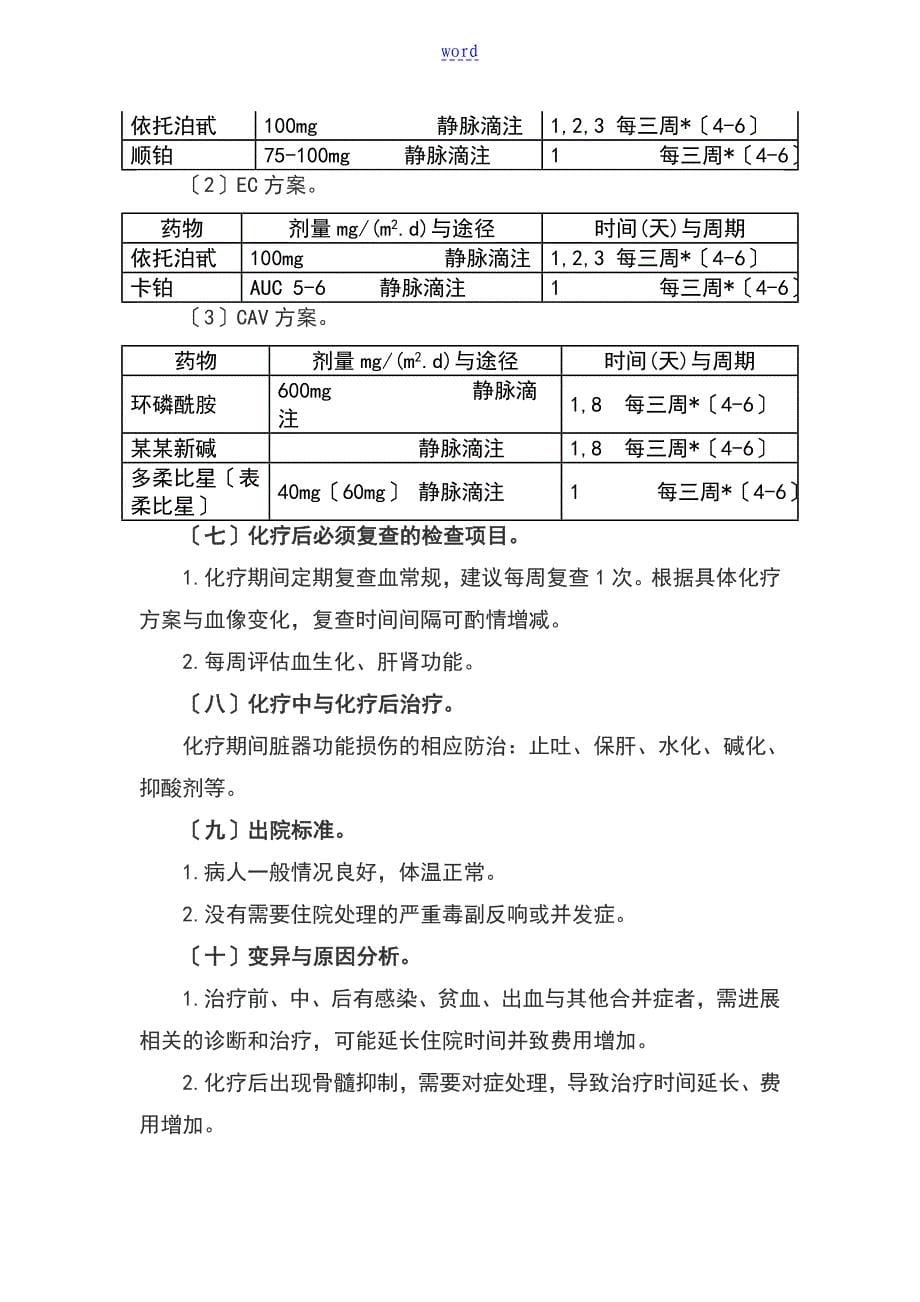 肺癌化疗临床路径临床_第5页