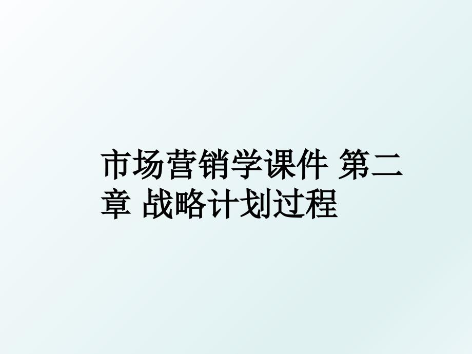 市场营销学课件第二章战略计划过程_第1页