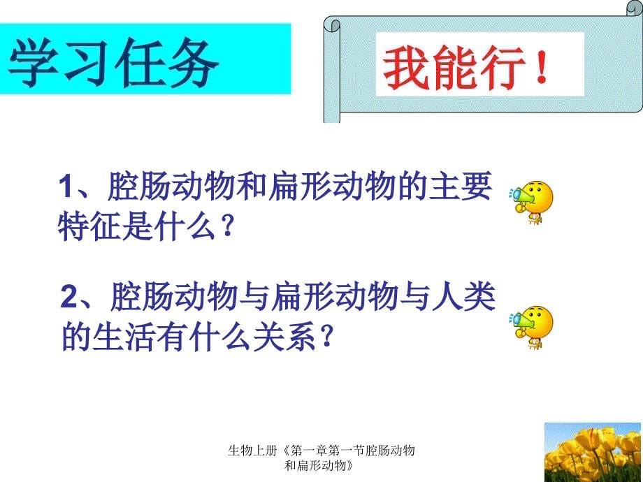 生物上册第一章第一节腔肠动物和扁形动物课件_第5页