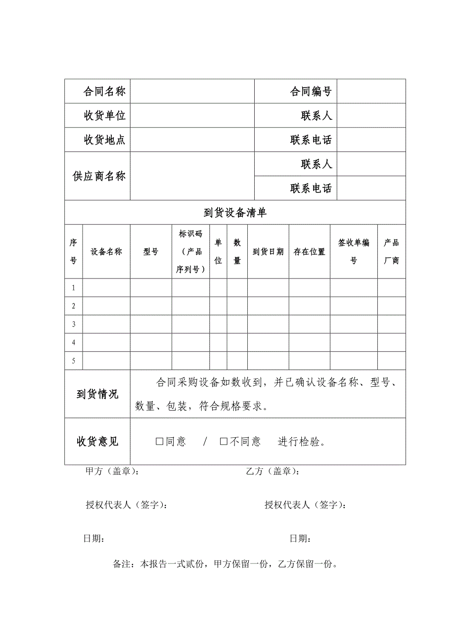 软硬件产品到货及检收报告(模版)_第3页