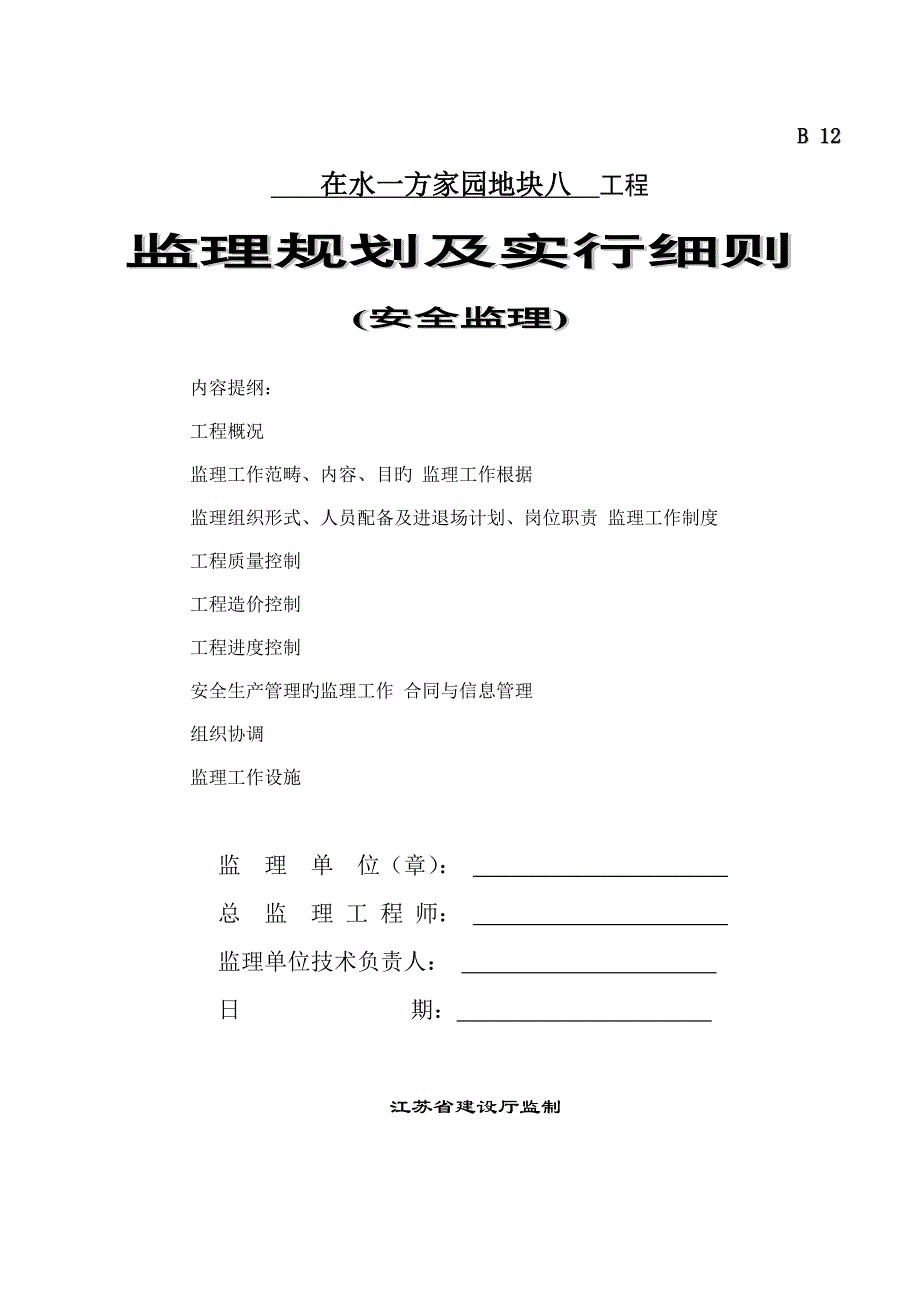 安全监理重点规划及实施标准细则_第1页