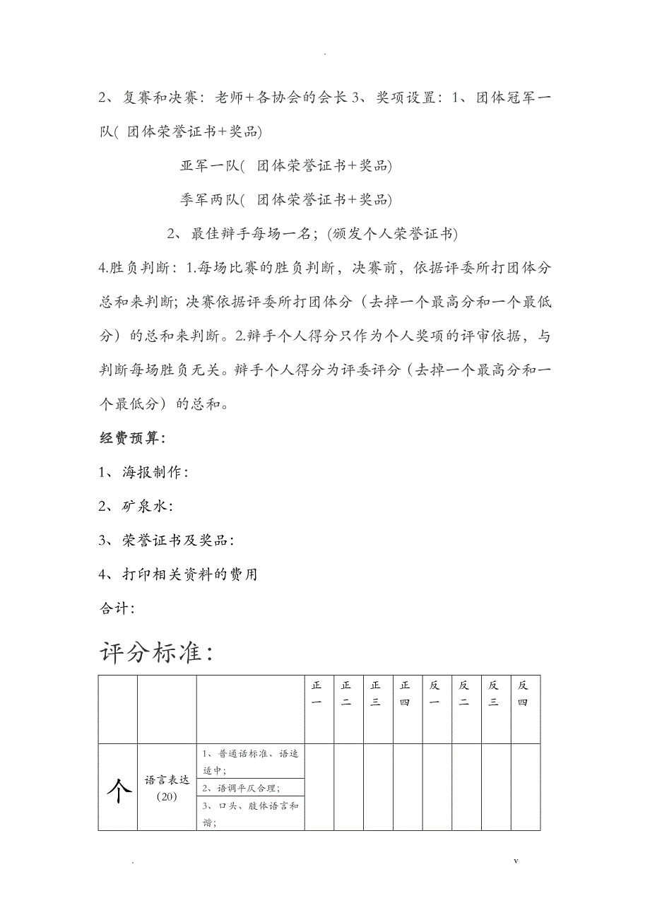 大学生辩论赛策划书_第4页