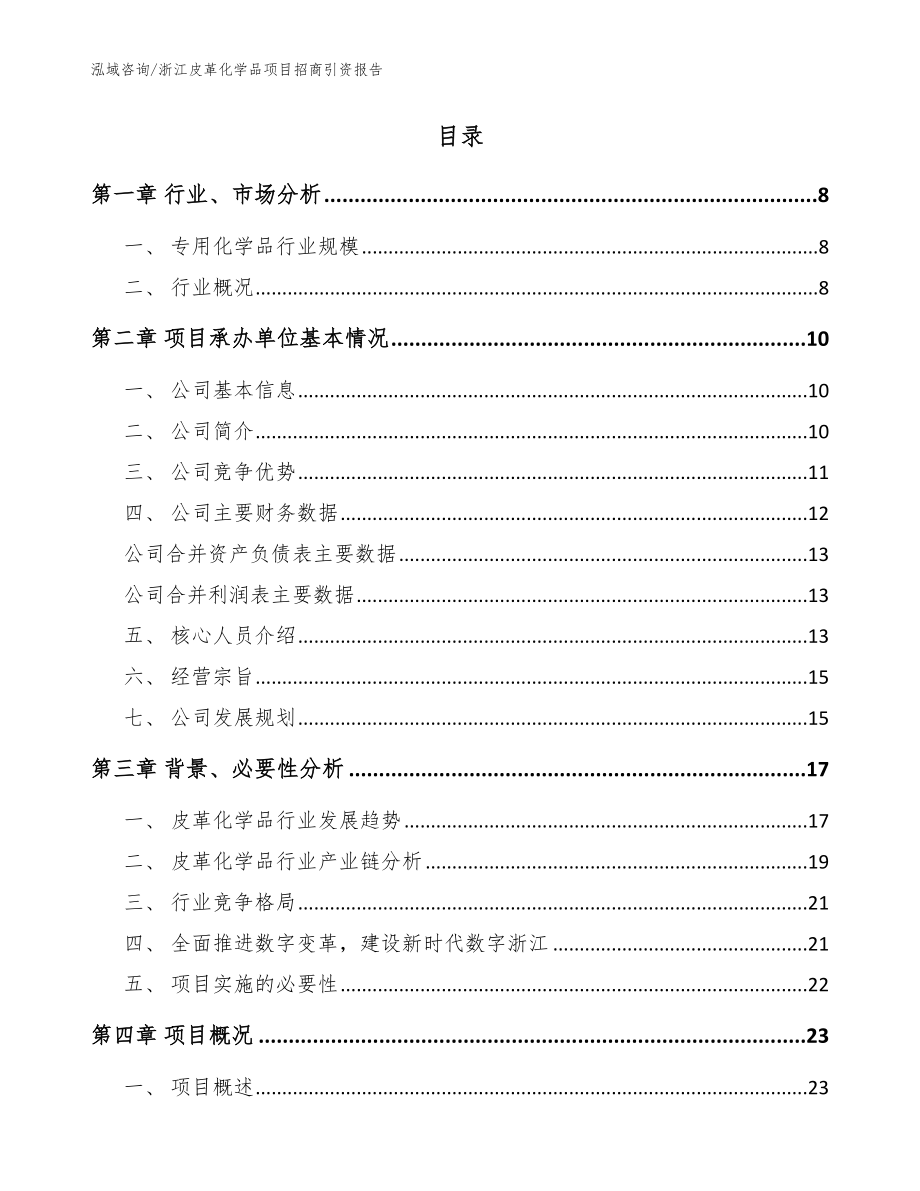 浙江皮革化学品项目招商引资报告（范文）_第2页