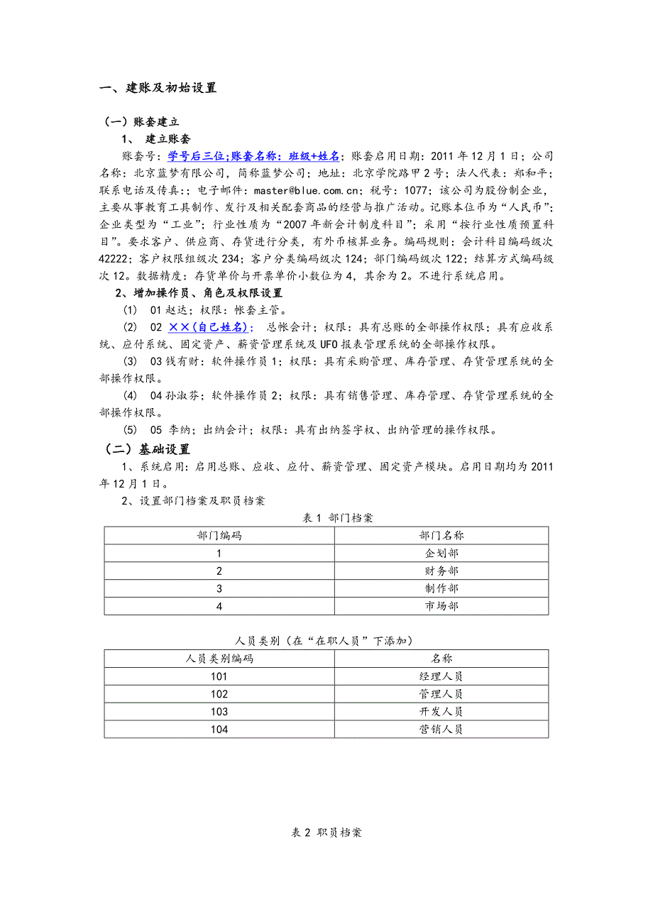 会计电算化实训资料工业企业_第2页