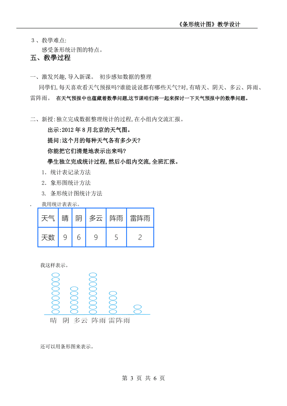 人教版小学四年级数学上册-条形统计图-(6)-教学设计-名师教学教案_第3页