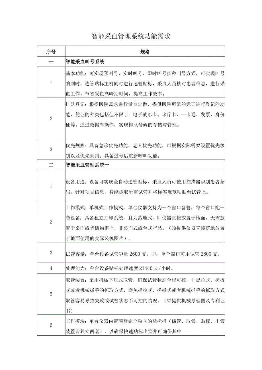 智能采血管理系统功能需求_第1页
