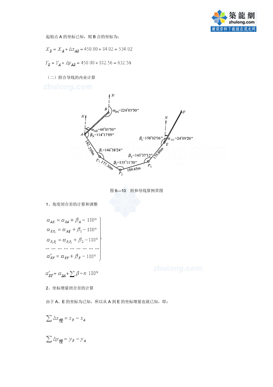 闭合及符合导线测量内业计算方法_第4页