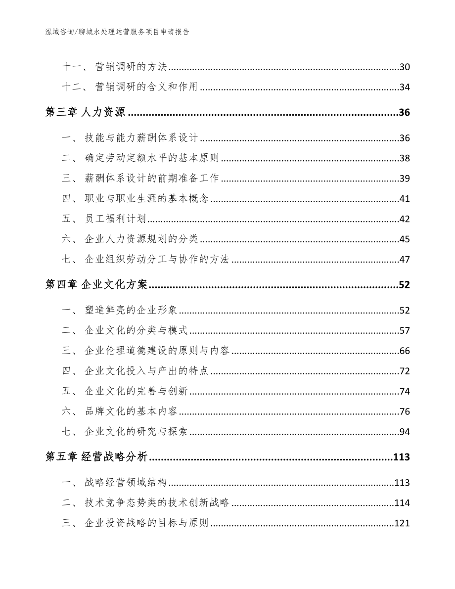 聊城水处理运营服务项目申请报告_第2页