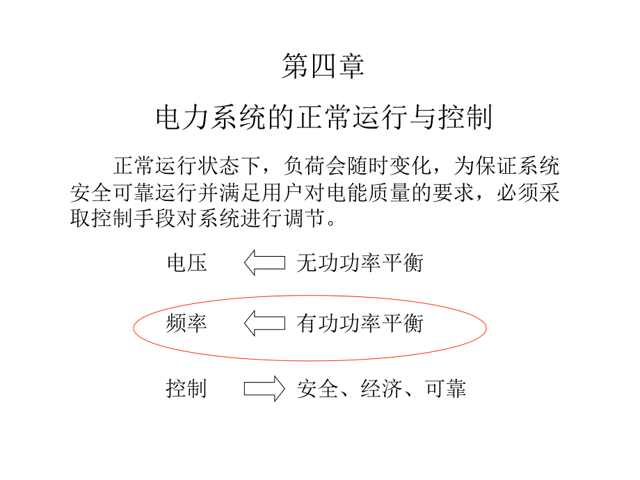 第4章电力系统的正常运行与控制二_第1页