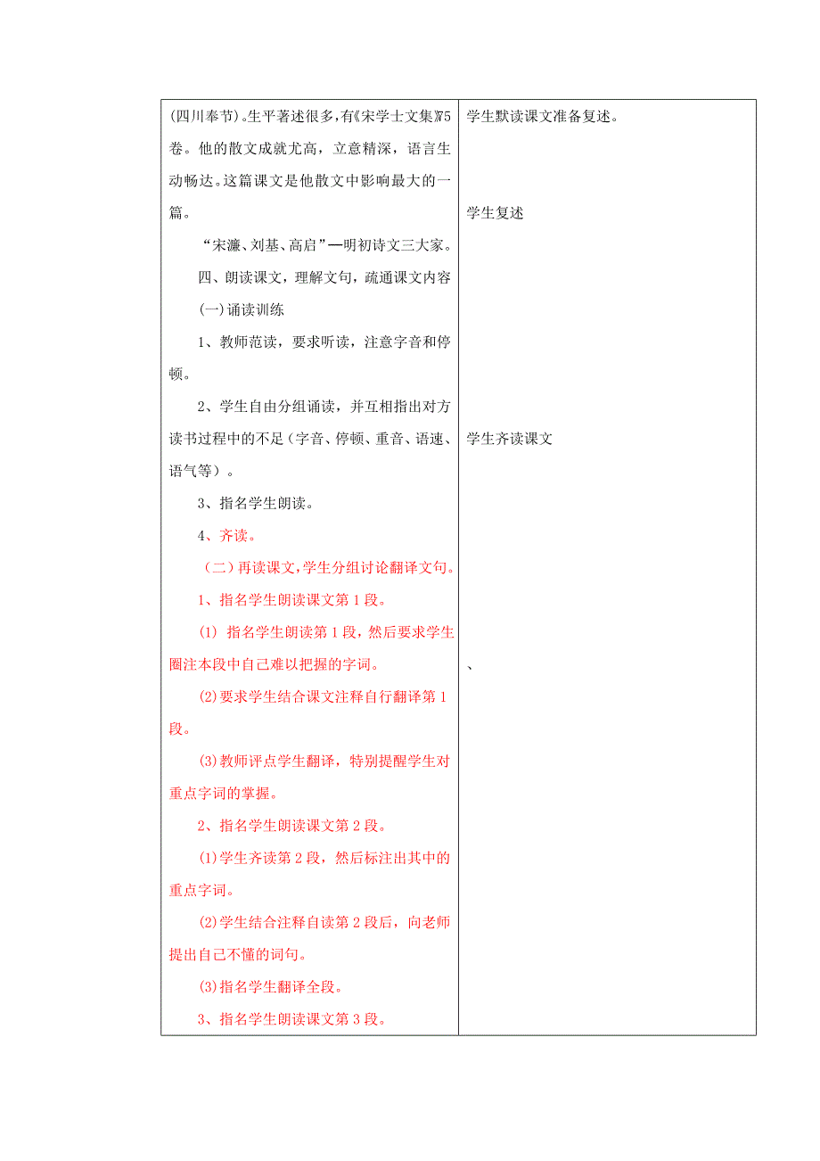 2020山东省临沂市蒙阴县第四中学八年级语文人教版下册教案：24送东阳马生序第一课时_第4页