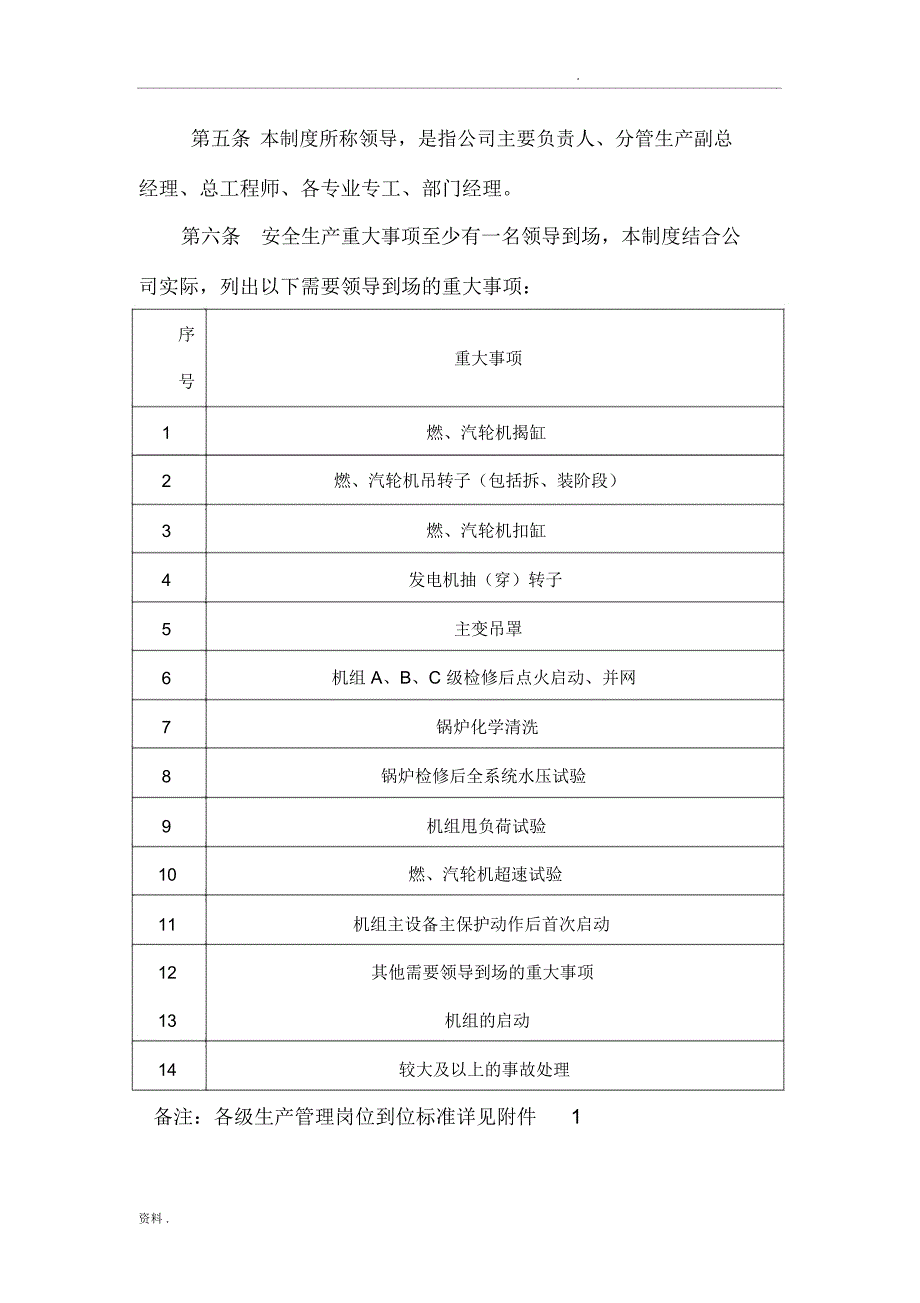 安全生产重大事项领导到场管理规定(上报)_第2页