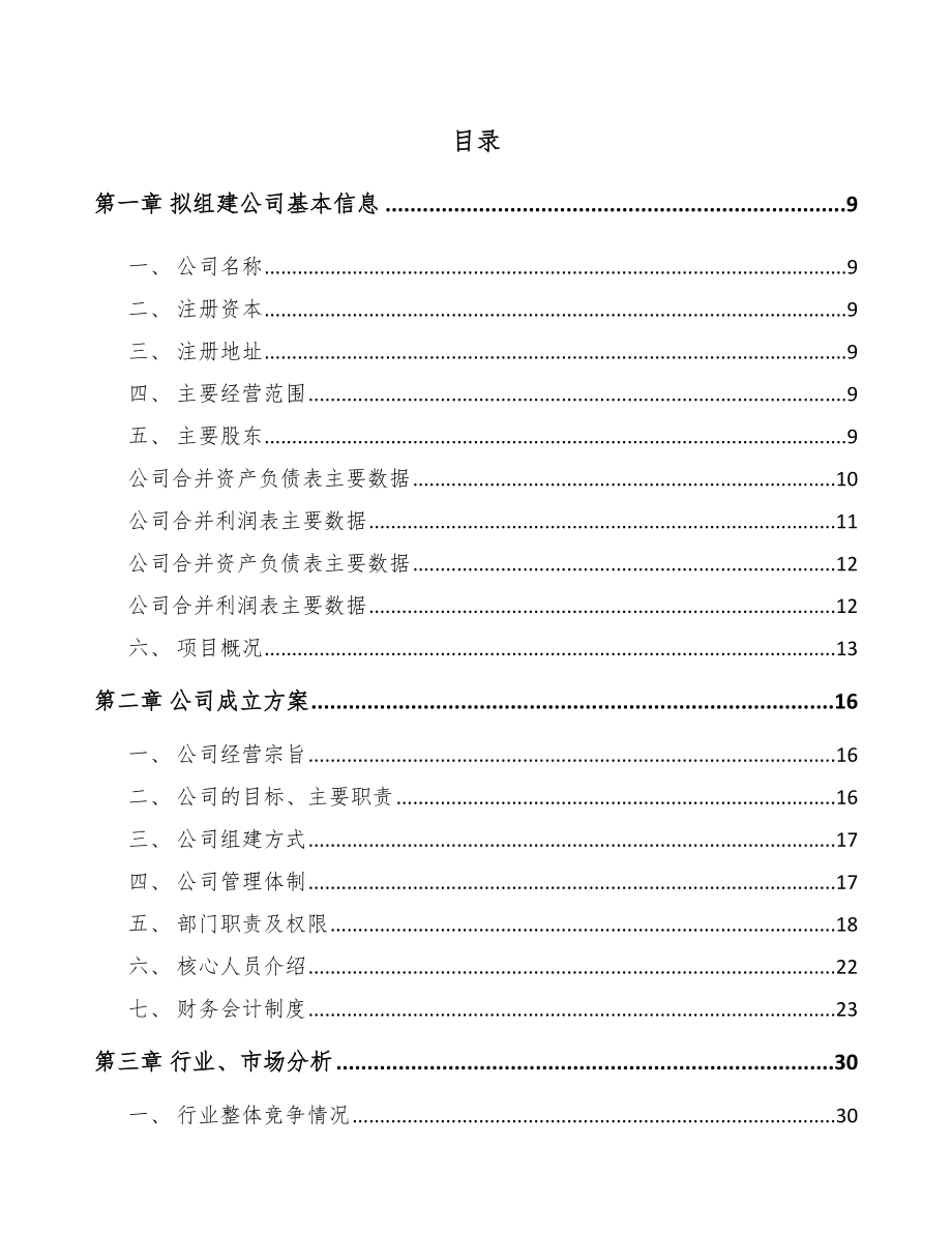 唐山关于成立智能化纺织装备公司可行性研究报告_第2页