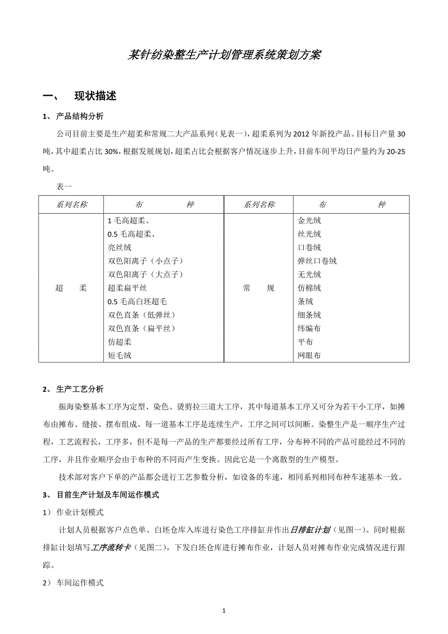 针纺染整生产计划管理系统策划方案 (2).doc_第1页