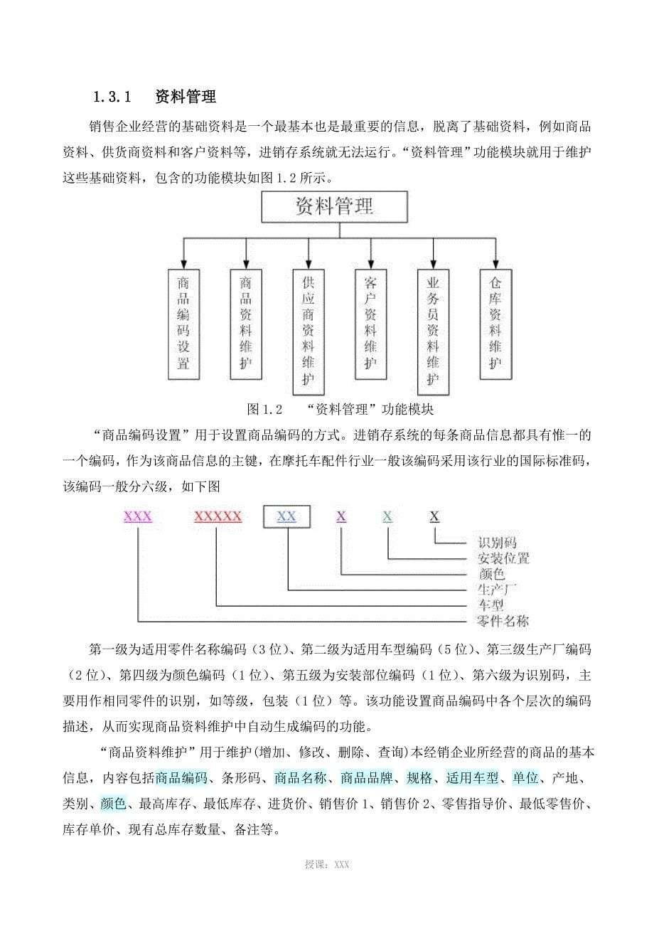 摩托车配件销售管理系统需求分析_第5页