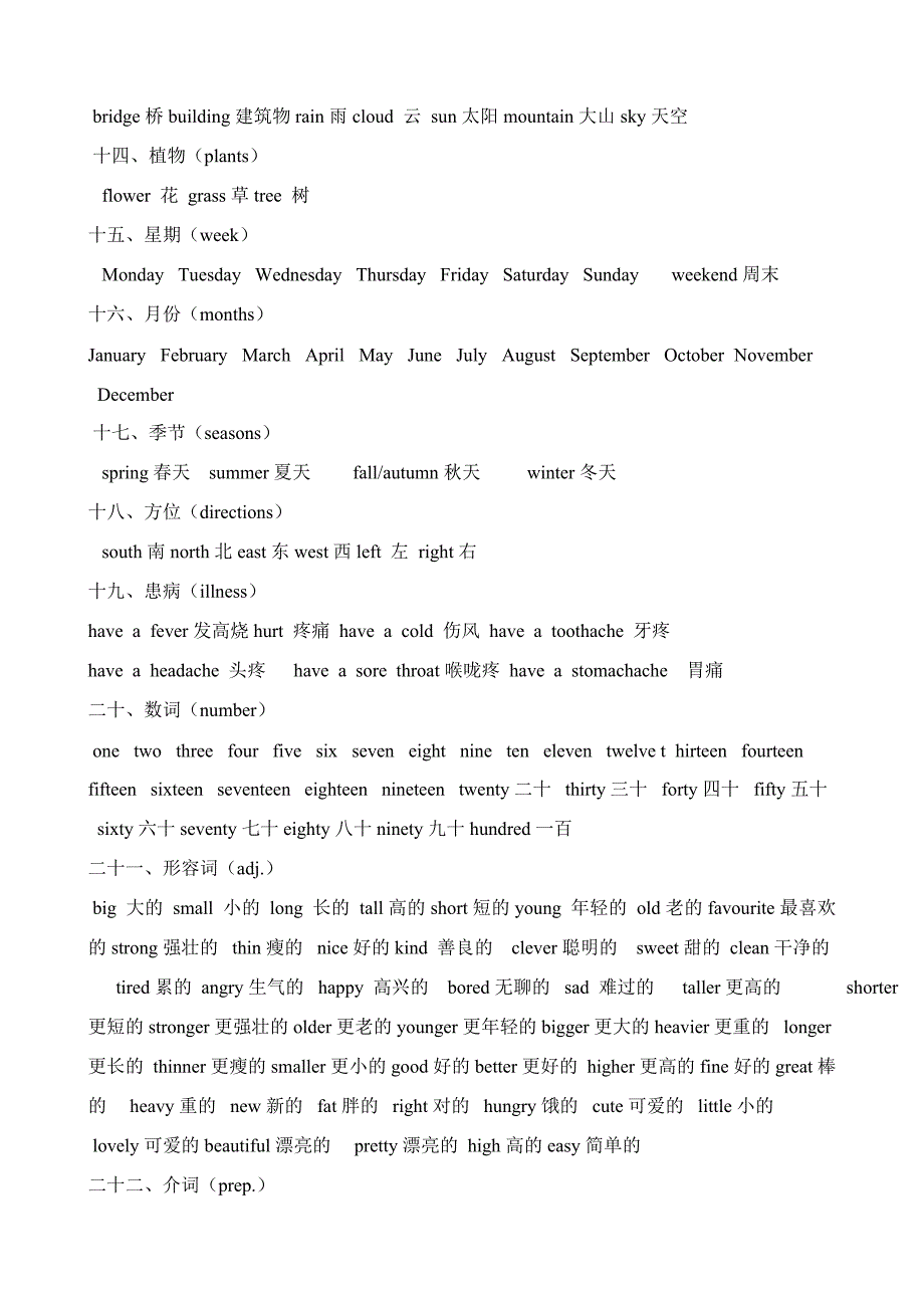 英语单词归类整理版_第3页