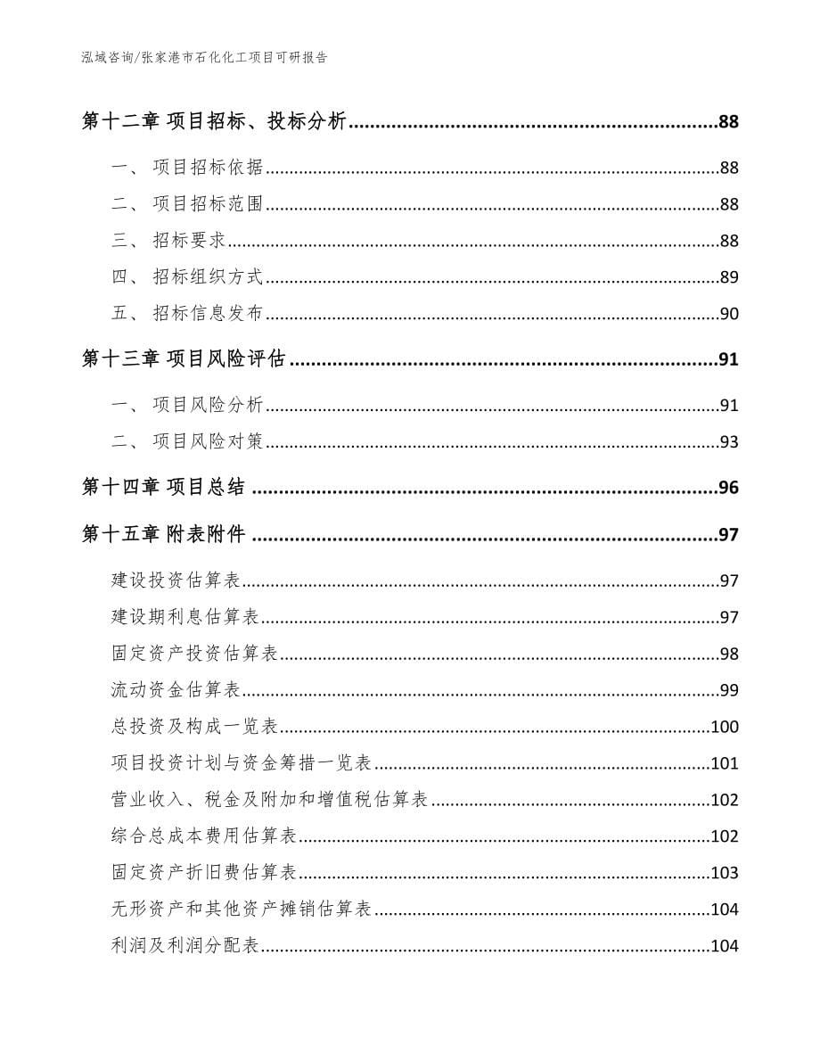 张家港市石化化工项目可研报告参考范文_第5页