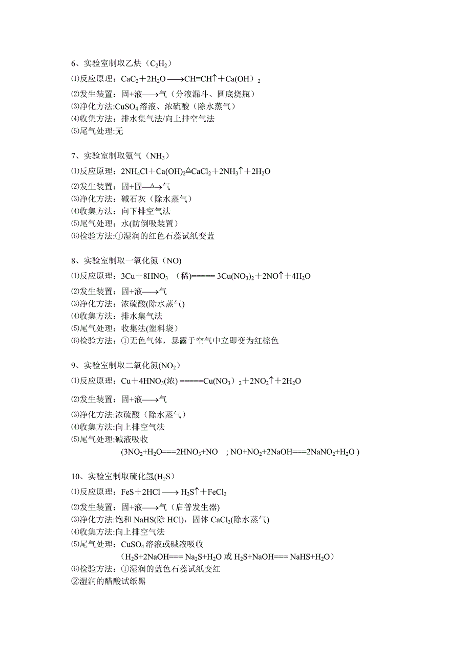 高中14种常见物质实验室制法_第2页