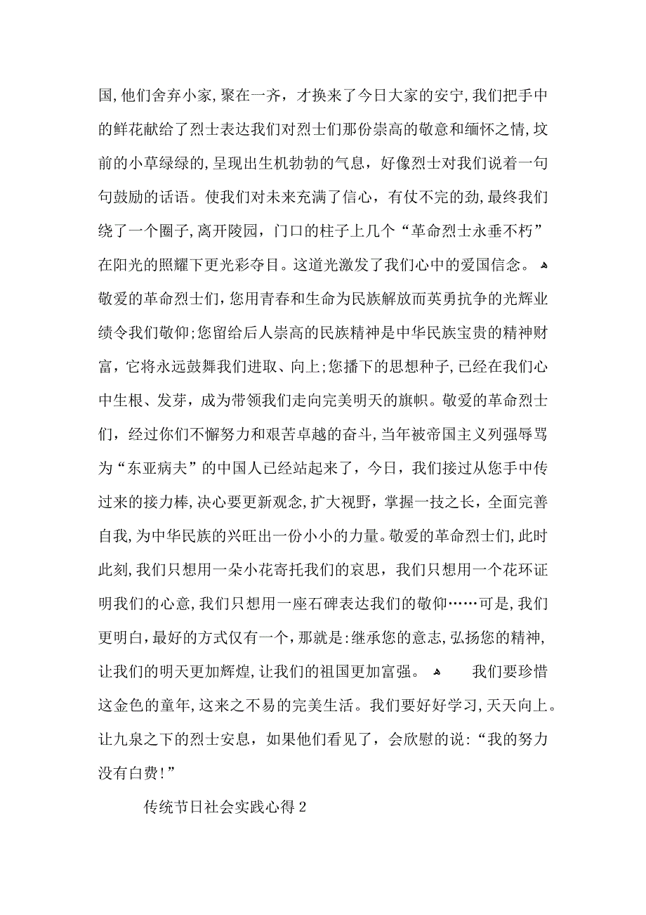 传统节日社会实践个人心得体会5篇_第2页