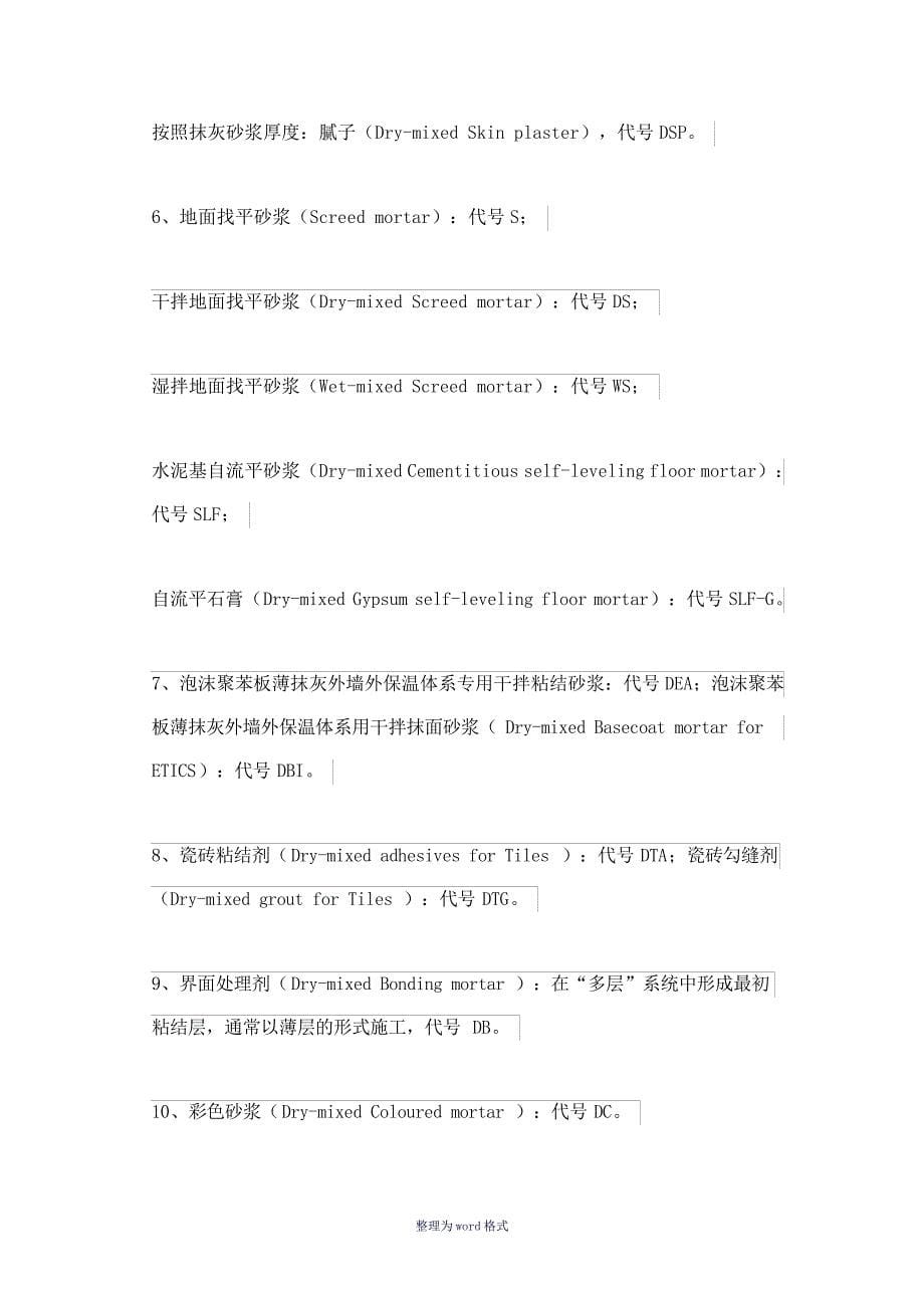 建筑砂浆抗压强度等级划分Word文档_第5页