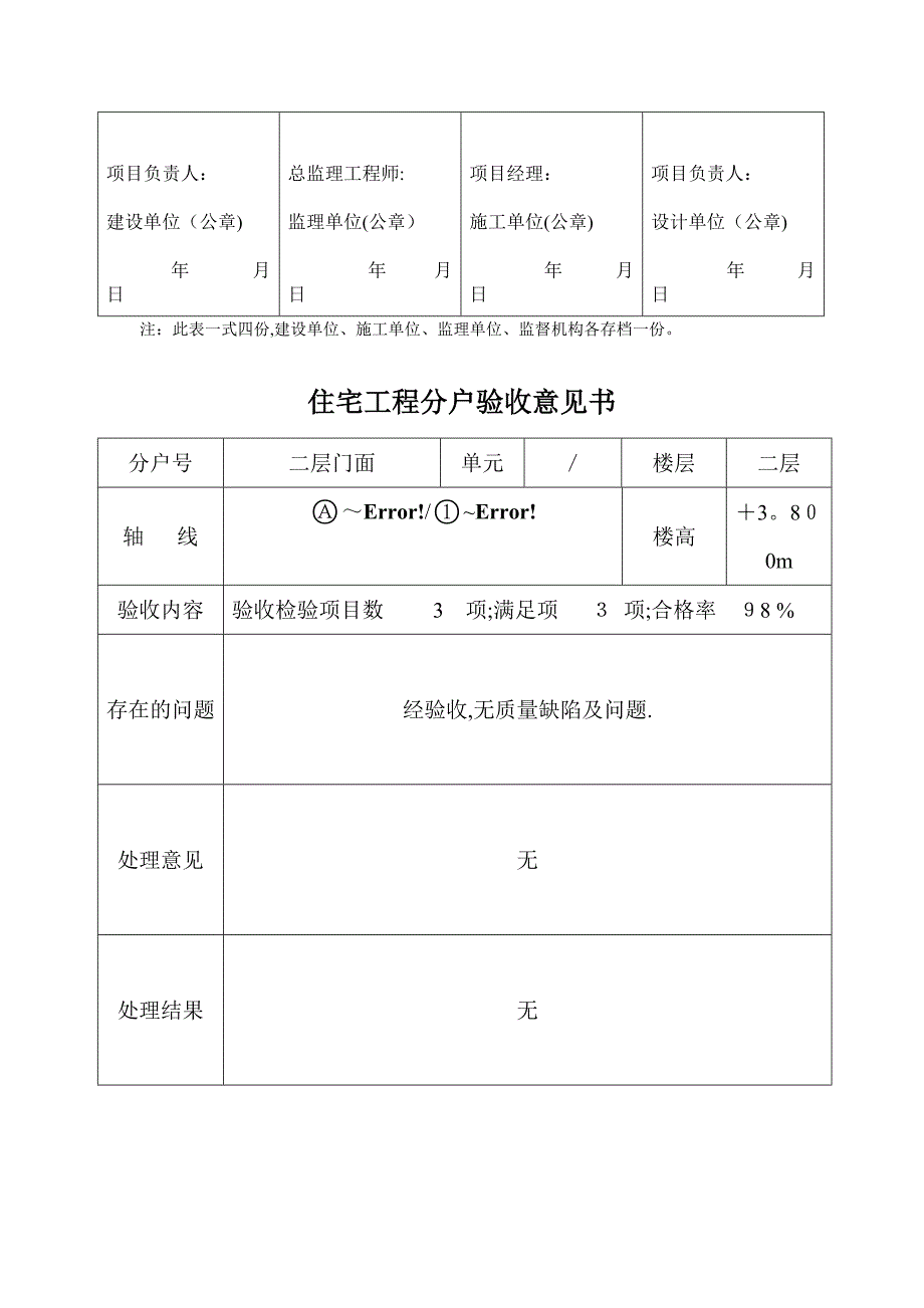 住宅工程质量分户验收汇总表84316_第3页