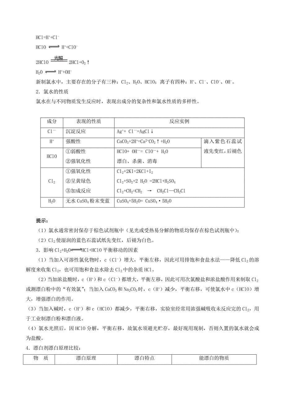 领军高考化学真题透析专题4.2富集在海水中的元素氯精讲深剖含解析2_第5页