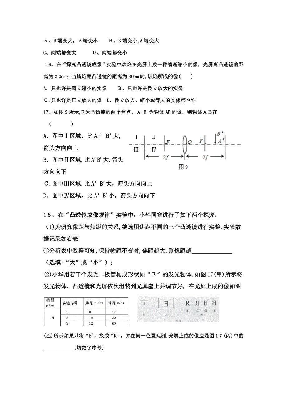 凸透镜成像专题复习_第5页