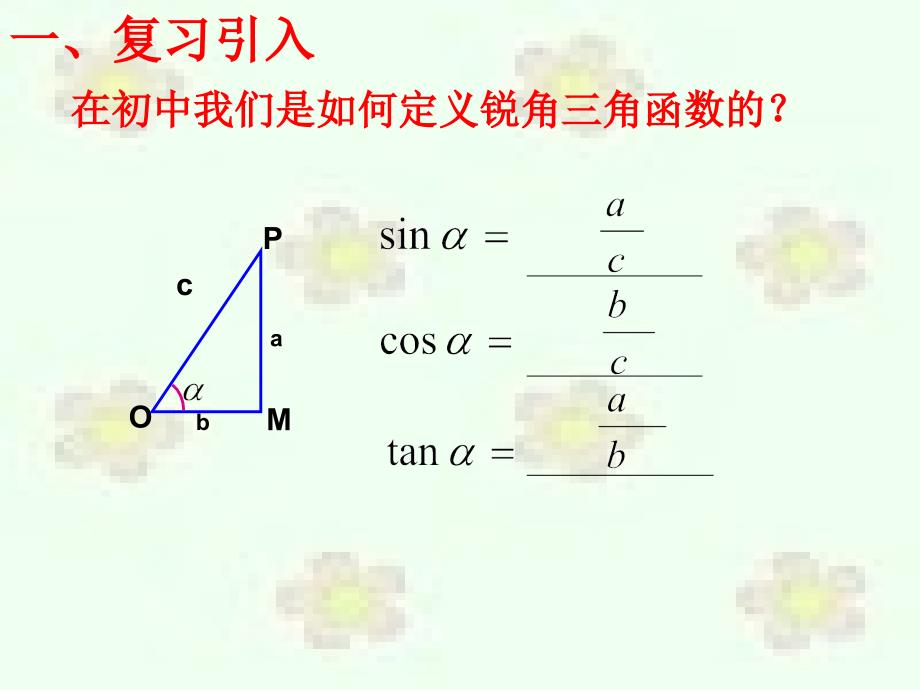 121任意角的三角函数一、二课时_第4页