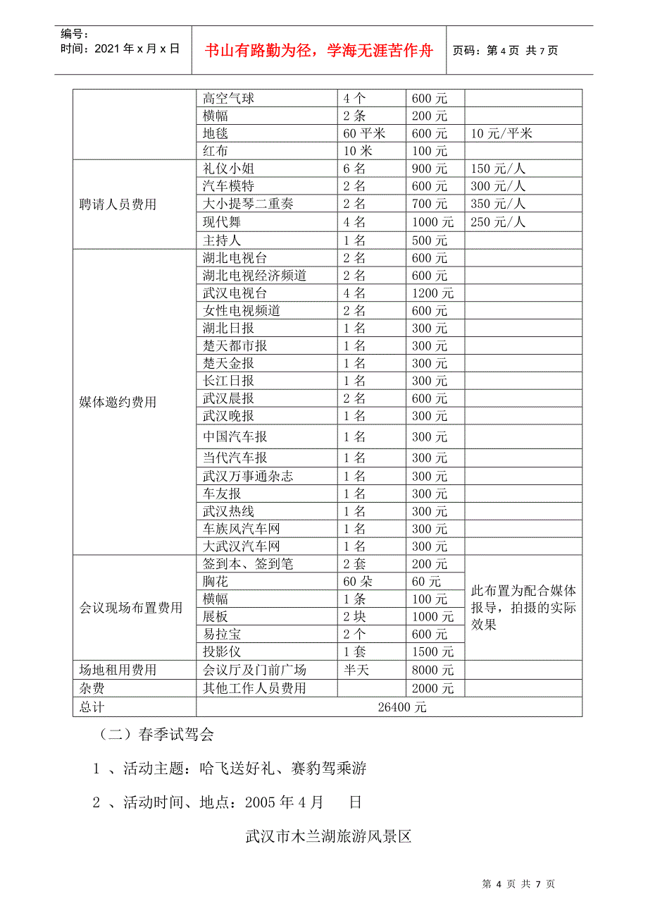 【汽车营销】哈飞赛豹新车媒体试乘试驾活动方案_第4页