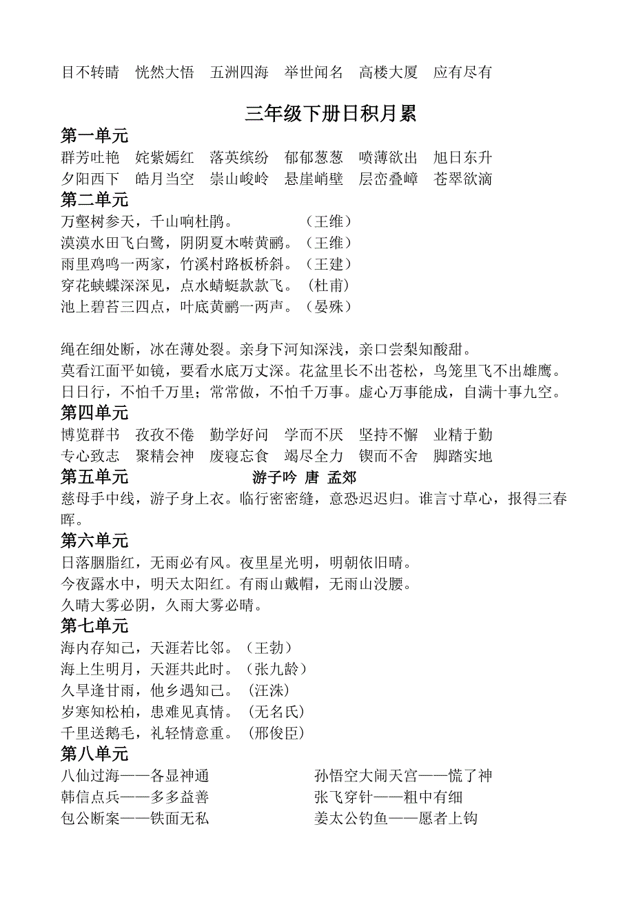 小学语文日积月累汇总_第3页