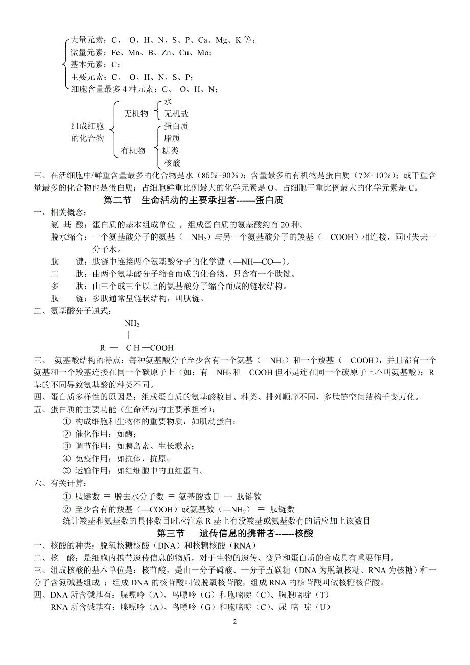 生物必修（1）知识点整理_第2页