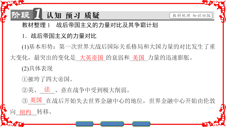 高中历史 专题2 凡尔赛—华盛顿体系下的和平 1 凡尔赛—华盛顿体系的形成课件 人民版选修3_第3页