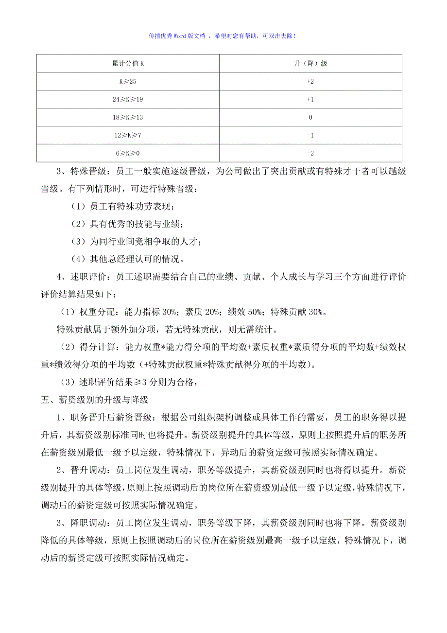 职位级别晋升管理方案（word版）_第4页