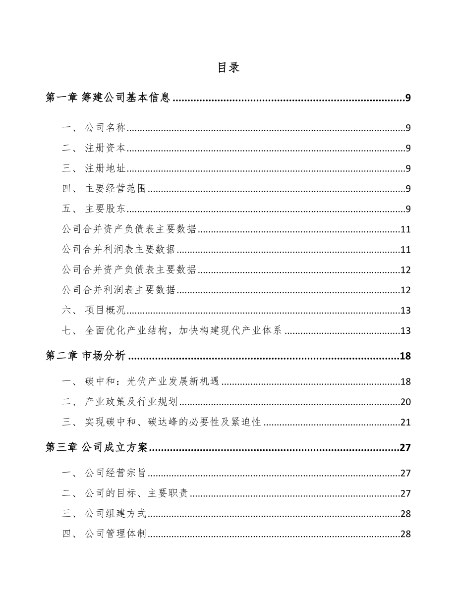 福建关于成立光伏组件智能制造公司可行性研究报告_第4页