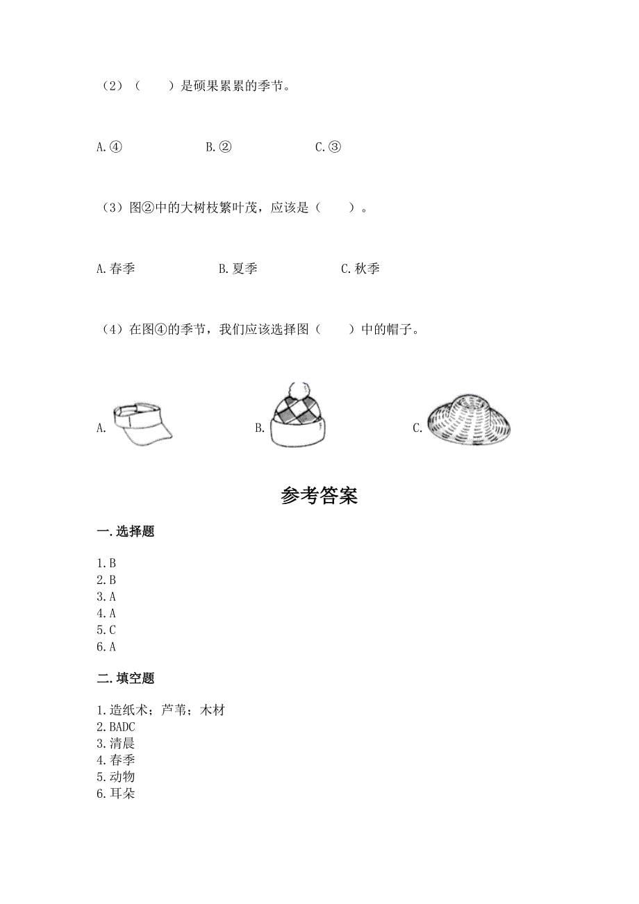 教科版小学二年级上册科学期末测试卷【典优】.docx_第5页