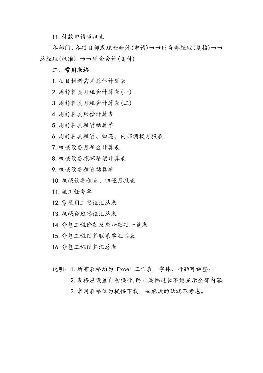 建筑公司各类实用表格最新_第2页