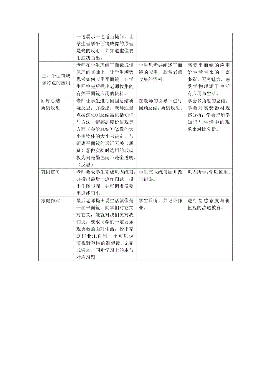 平面镜成像教案_第4页