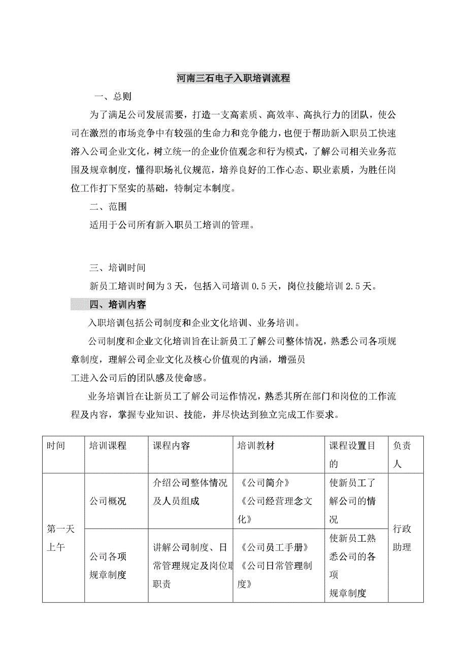 河南三石电子入职培训流程_第1页