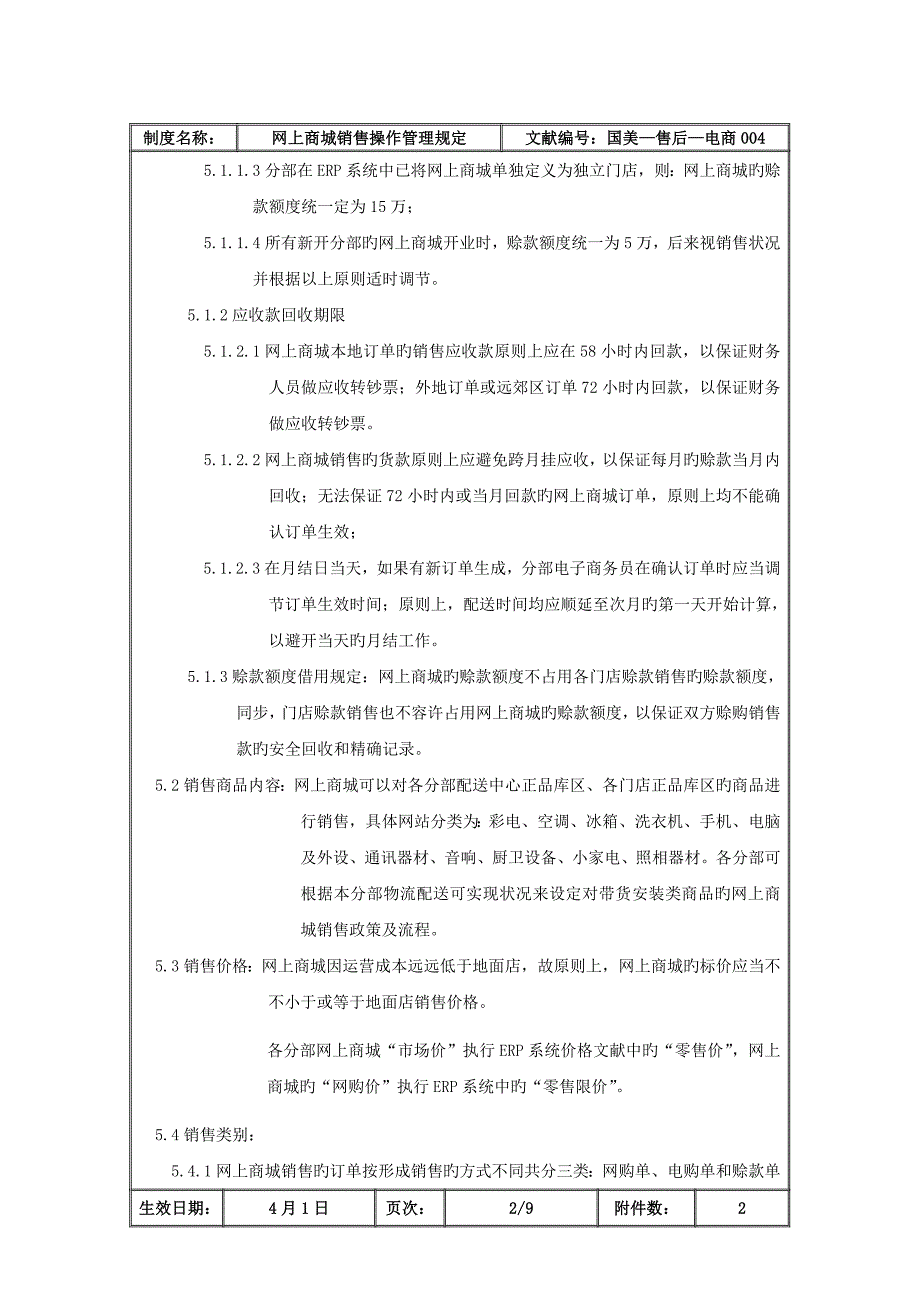 网上商城销售操作管理规定_第3页