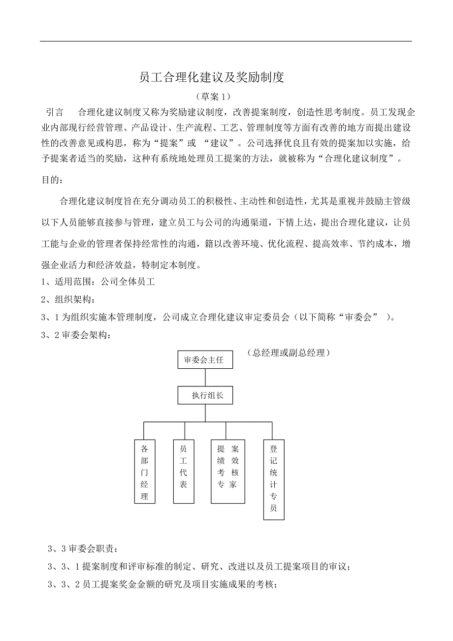 企业员工合理化建议及奖励制度_第1页