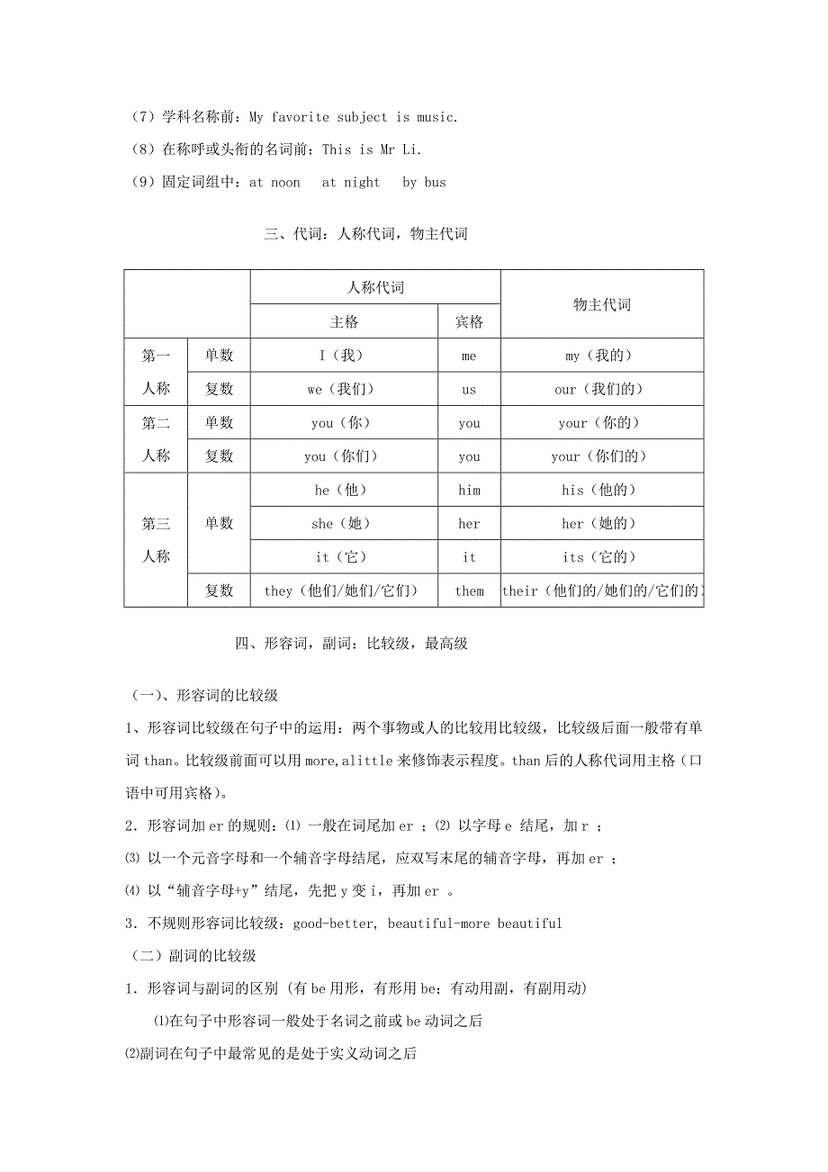 小升初英语复习重点(人教)_第3页