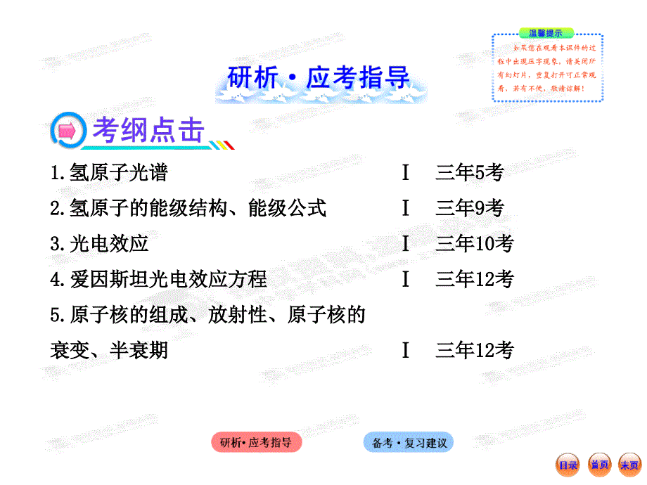 高中物理全程复习方略配套课件选修35.2原子结构原子核_第2页