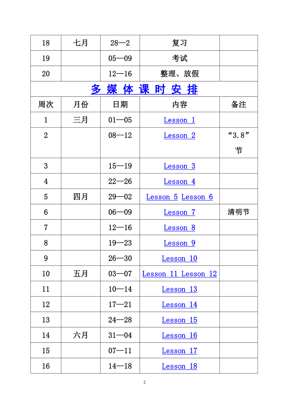 快乐英语第八册全册教案_第2页